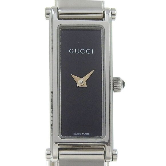 GUCCI Watches 1500L blackDial Stainless Steel Quartz Analog display Women - Picture 1 of 7